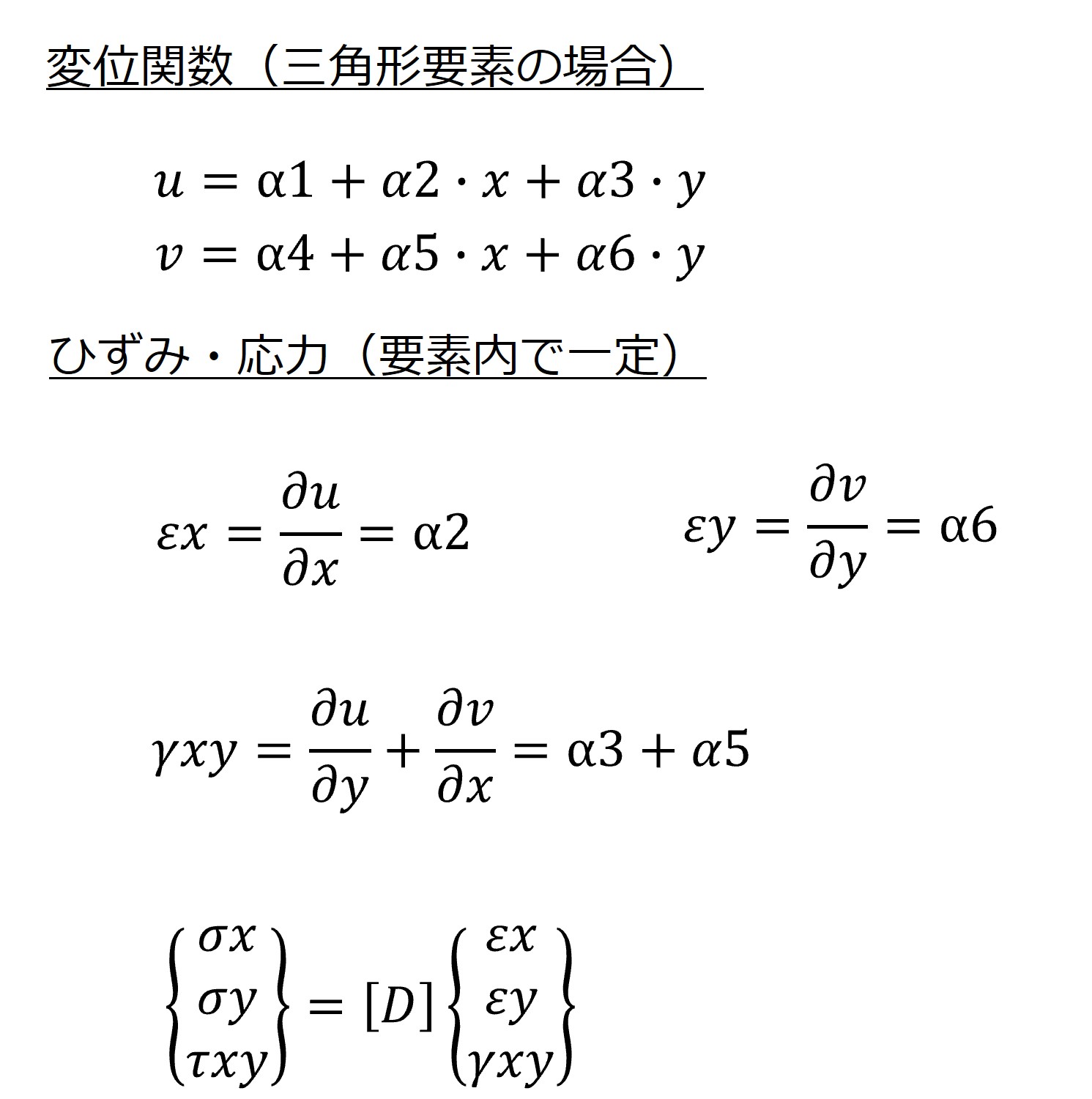 要素特性